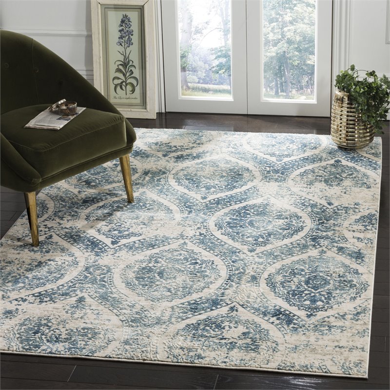 Safavieh Princeton 8' x 10' Rug in Blue and Beige