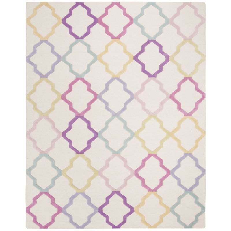 Safavieh 8' x 10' Hand Tufted Wool Rug in Ivory