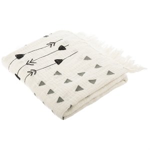 safavieh penton throw in gray and white