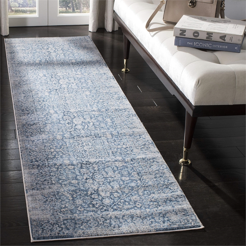 Safavieh Vintage 8' x 10' Rug in Blue and Ivory