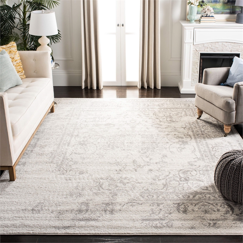 Safavieh Abstract 8' x 10' Hand Tufted Wool Rug in Light Blue