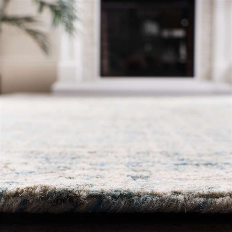 Safavieh Abstract 8' x 10' Hand Tufted Wool Rug in Light Blue