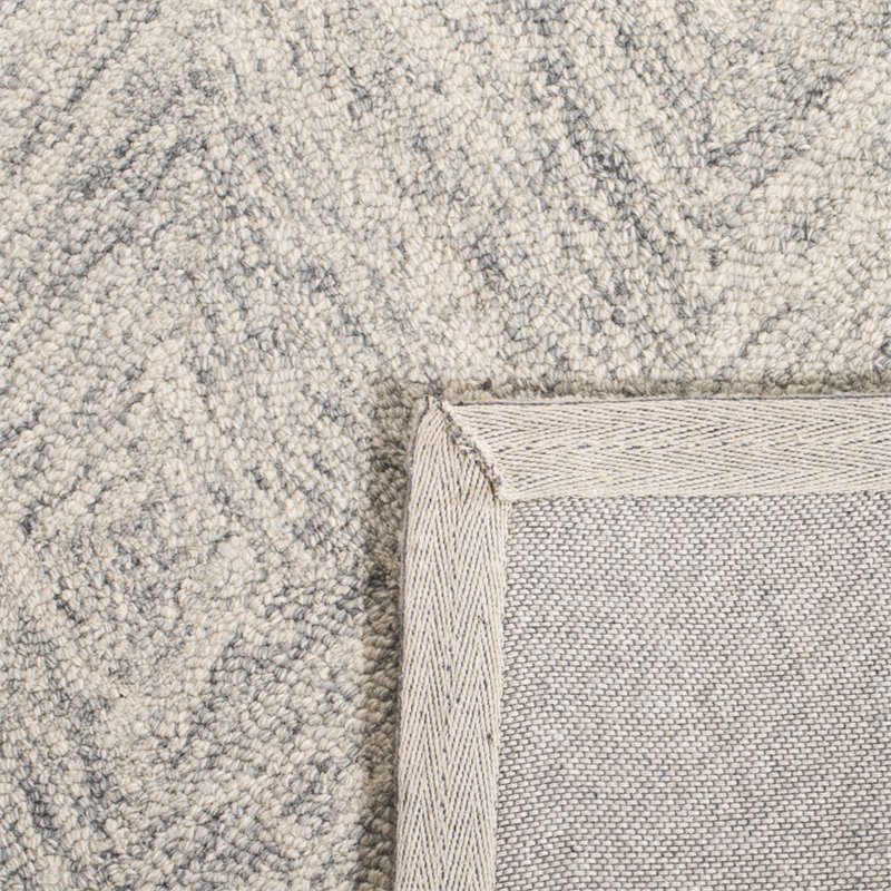 Safavieh Abstract 5' x 8' Hand Tufted Wool Rug in Gray