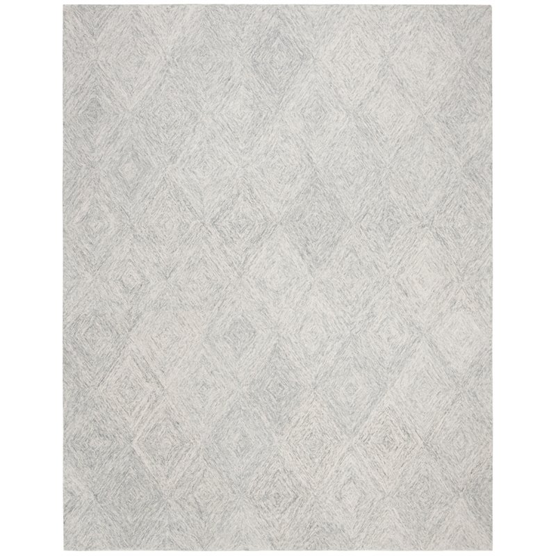 Safavieh Abstract 8' x 10' Hand Tufted Wool Rug in Gray