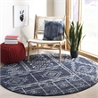 Safavieh Adirondack 6' Round Rug in Navy and White