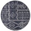 Safavieh Adirondack 6' Round Rug in Navy and White