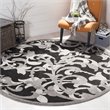 Safavieh Amherst 9' Round Rug in Anthracite and Light Gray