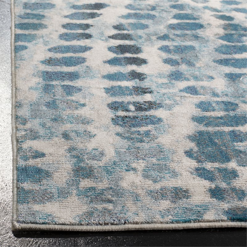Safavieh Aria 2' x 8' Runner Rug in Ivory and Teal