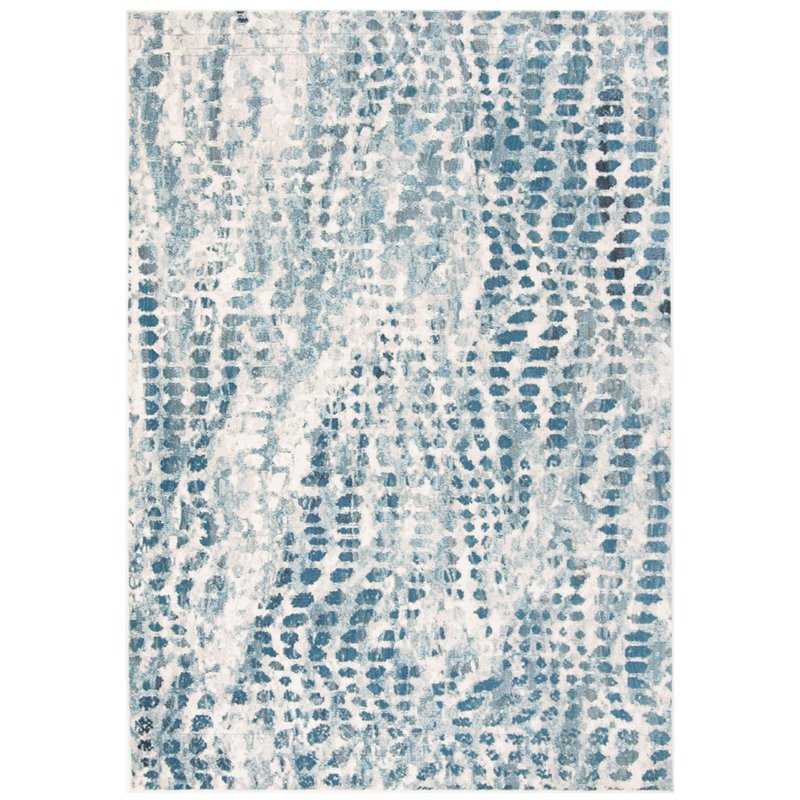 Safavieh Aria 4' x 6' Rug in Ivory and Teal