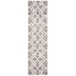 Safavieh Berber 2' x 8' Shag Runner Rug in Gray and Ivory