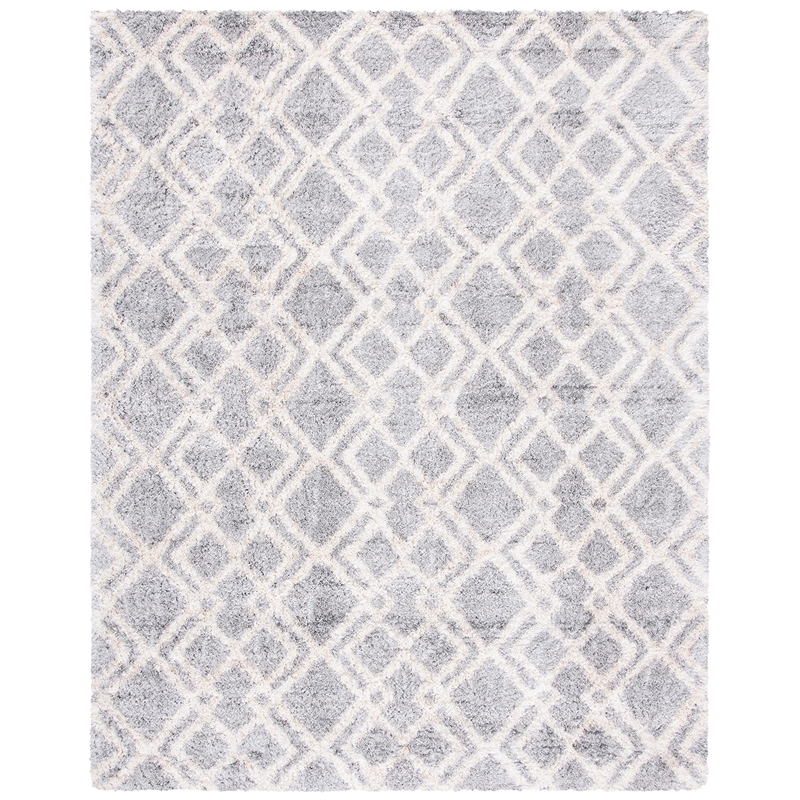 Safavieh Berber 8' x 10' Shag Rug in Gray and Ivory