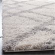 Safavieh Berber 4' x 6' Shag Rug in Ivory and Gray