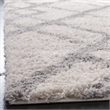 Safavieh Berber 9' x 12' Shag Rug in Ivory and Gray