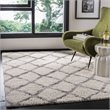 Safavieh Berber 9' x 12' Shag Rug in Ivory and Gray