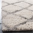 Safavieh Berber 9' x 12' Shag Rug in Ivory and Gray