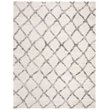 Safavieh Berber 9' x 12' Shag Rug in Ivory and Gray