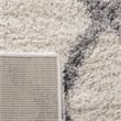 Safavieh Berber 2' x 8' Shag Runner Rug in Ivory and Gray