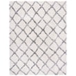 Safavieh Berber 9' x 12' Shag Rug in Ivory and Gray