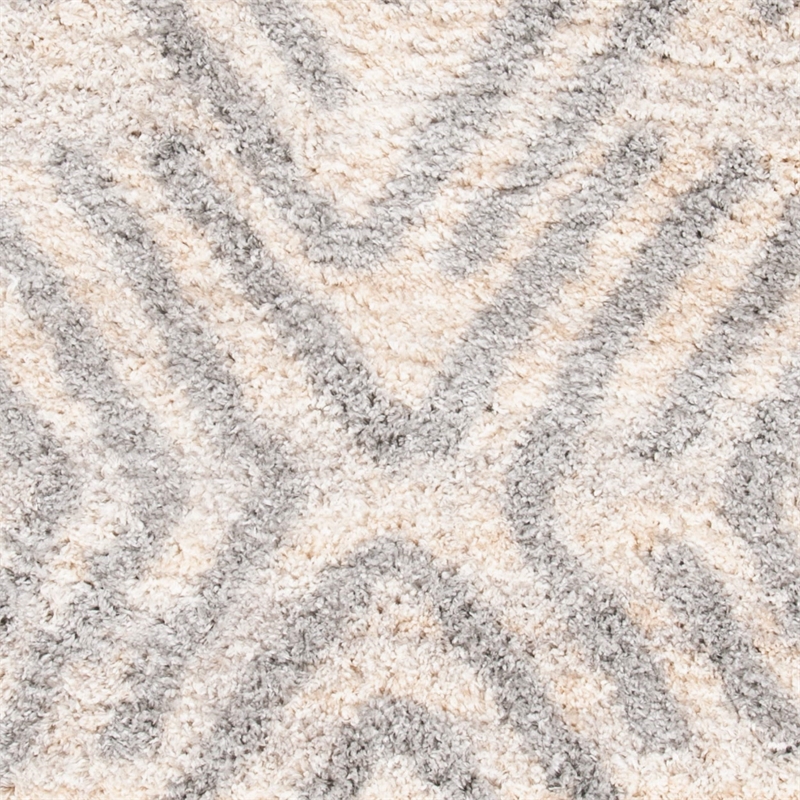 Safavieh Berber 8' x 10' Shag Rug in Ivory and Gray