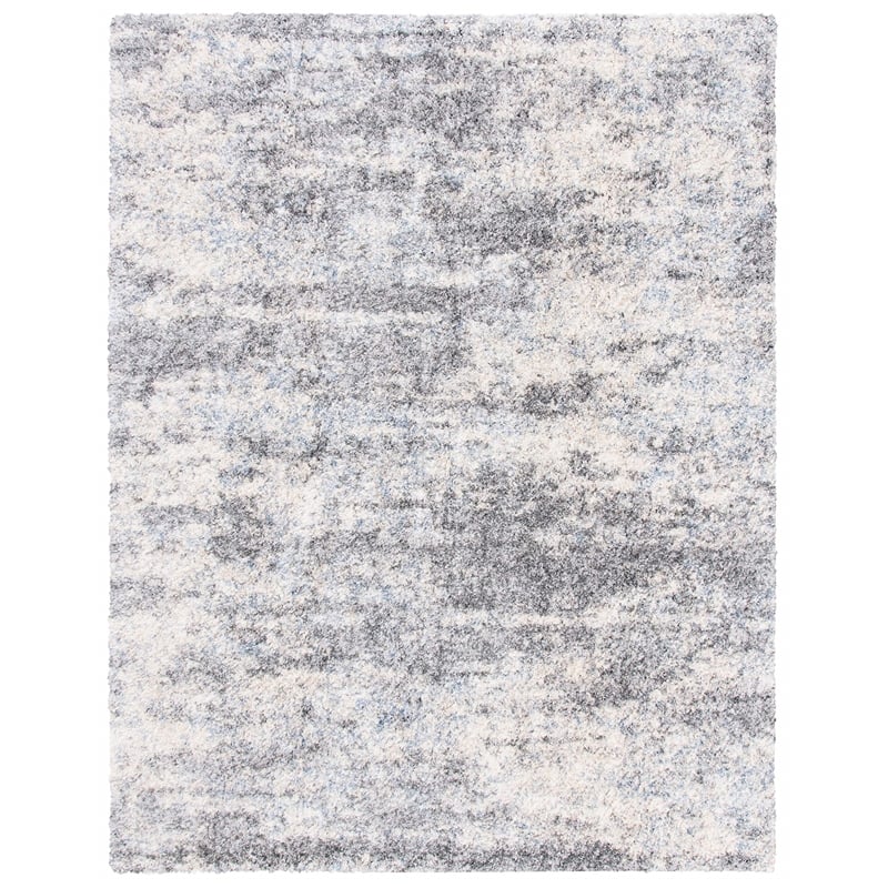 Safavieh Berber 9' x 12' Shag Rug in Gray and Ivory