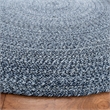 Safavieh Braided 3' Round Hand Woven Rug in Navy and Ivory