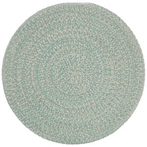 safavieh braided hand woven rug in teal and ivory