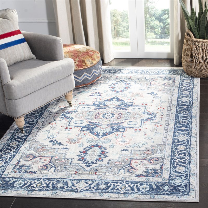 Safavieh Brentwood 9' x 12' Rug in Light Gray and Blue