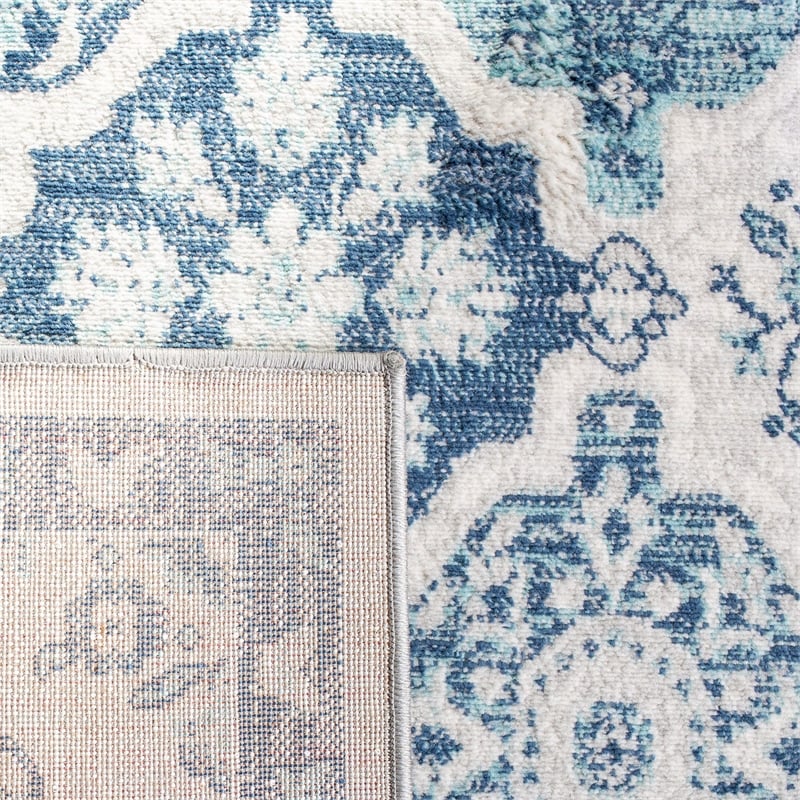 Safavieh Brentwood 2' x 8' Runner Rug in Navy and Ivory