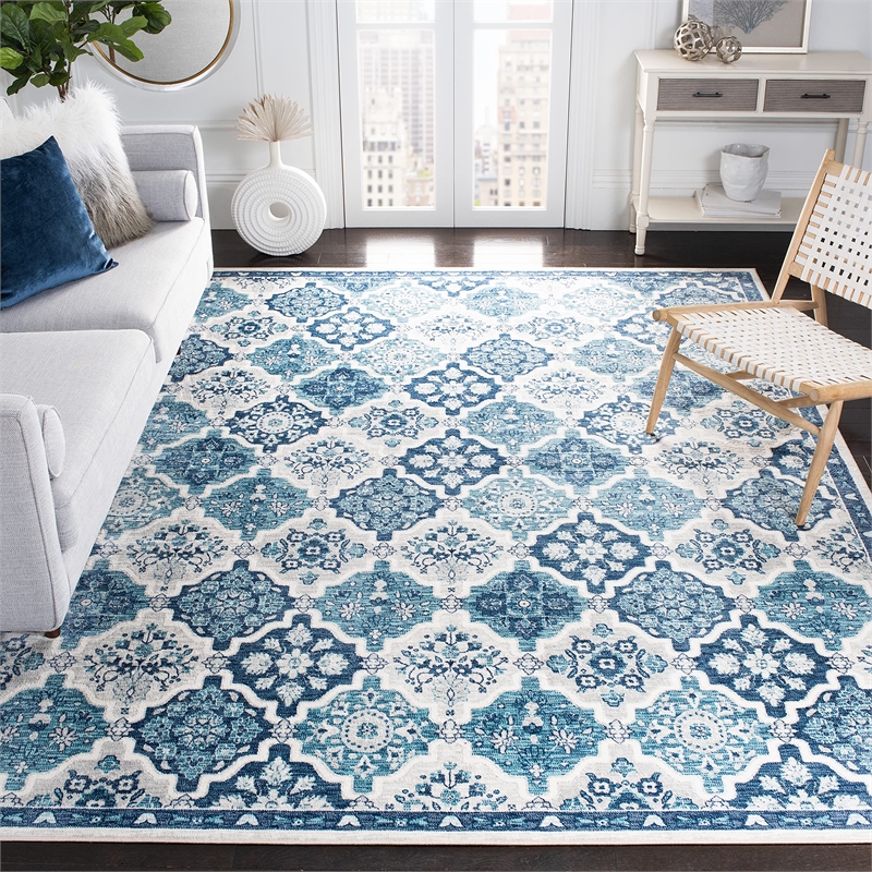 Safavieh Brentwood 9' x 12' Rug in Navy and Ivory