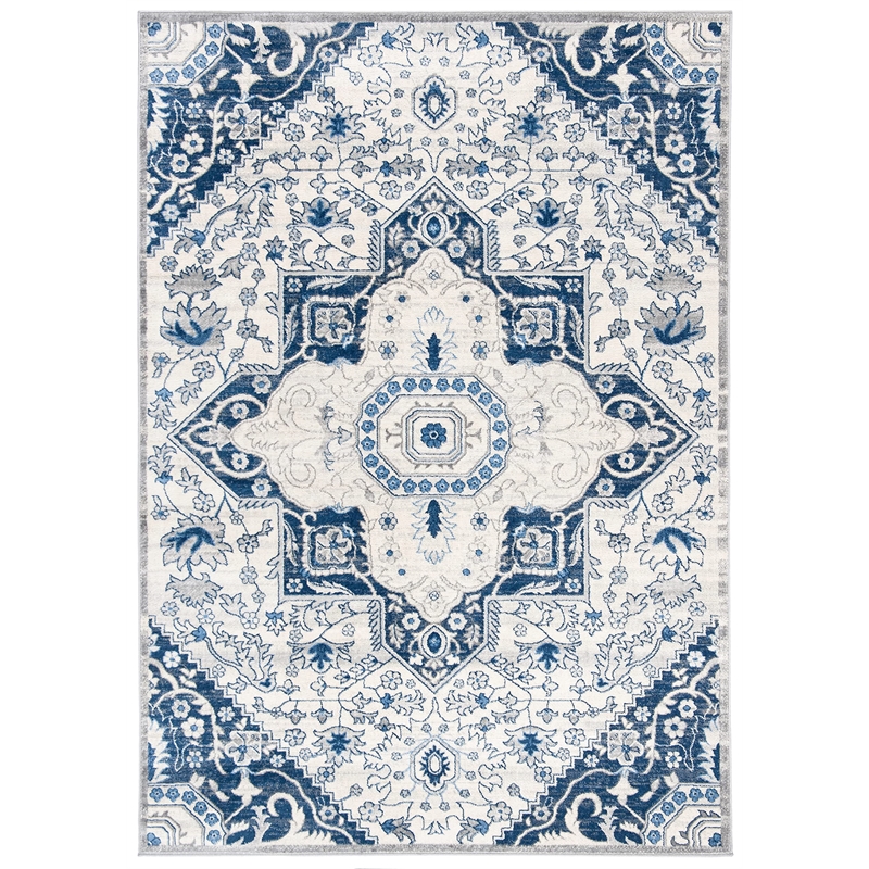 Safavieh Brentwood 9' x 12' Rug in Ivory and Blue