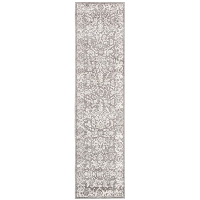 Safavieh Brentwood 2' x 8' Runner Rug in Ivory and Gray
