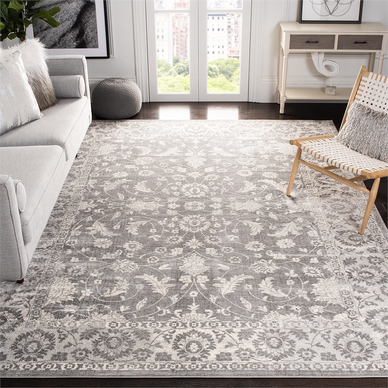 Safavieh Brentwood 9' x 12' Rug in Ivory and Gray