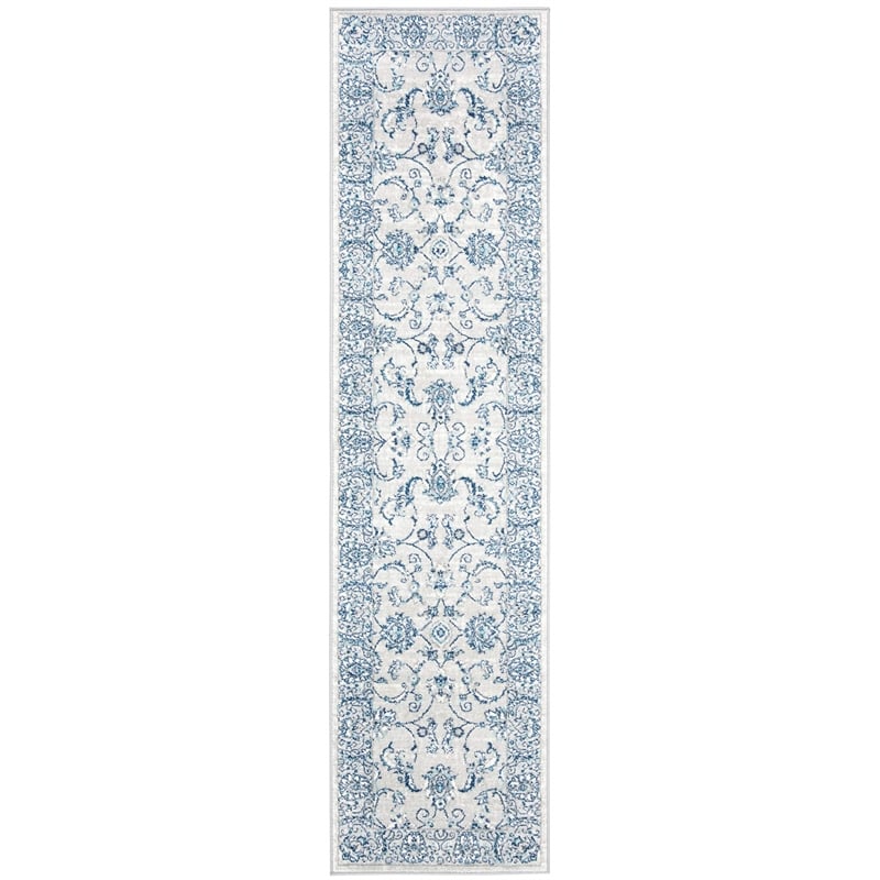 Safavieh Brentwood 2' x 8' Runner Rug in Light Gray and Blue