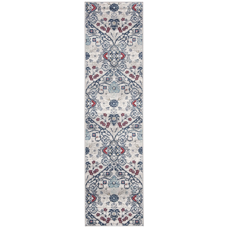 Safavieh Brentwood 2' x 8' Runner Rug in Navy and Gray