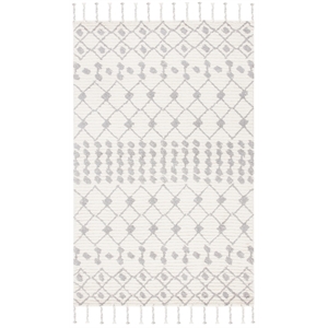 Safavieh Casablanca 5' x 8' Hand Tufted Wool Rug in Ivory and Gray