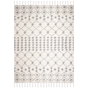 Safavieh Casablanca 8' x 10' Hand Tufted Wool Rug in Ivory and Gray