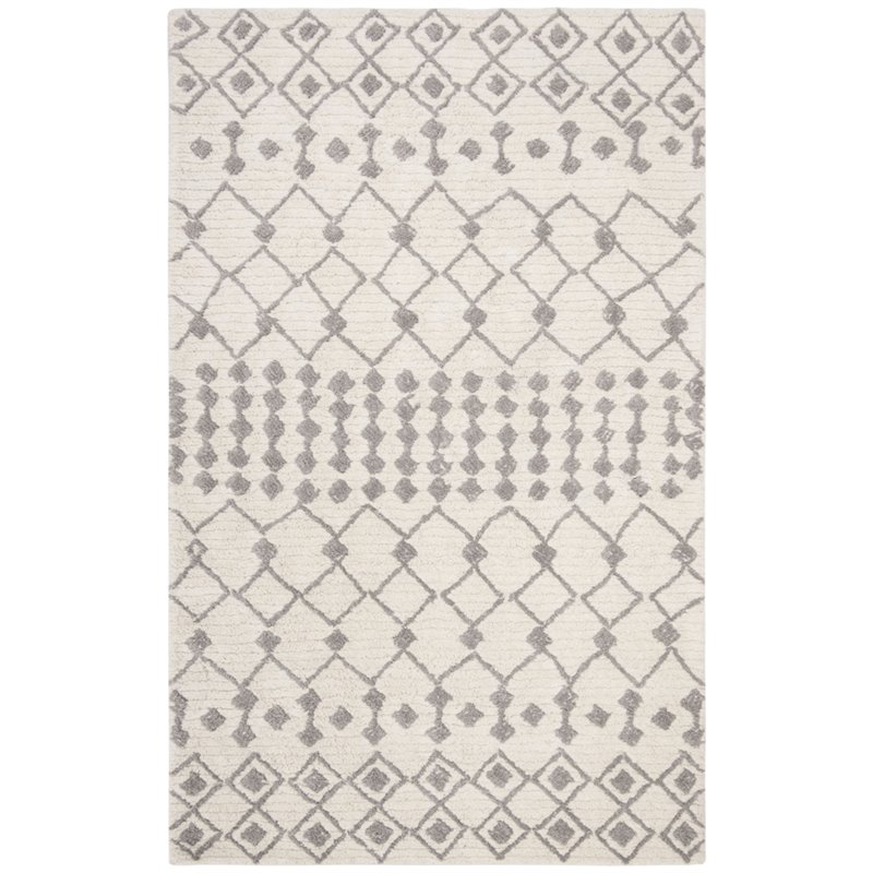 Safavieh Casablanca 8 X 10 Hand Tufted Wool Rug In Ivory And - 8 By 10 Wool Rugs Safavieh Casablanca 8 X 10 Hand Tufted Wool Rug In Ivory And - 8 By 10 Wool Rugs