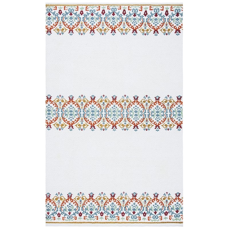 Safavieh Cedar Brook 5' x 8' Hand Loomed Rug in Ivory and Orange