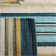 Safavieh Cotton Kilim 4' x 6' Hand Loomed Rug in Aqua and Ivory