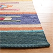 Safavieh Cotton Kilim 4' x 6' Hand Loomed Rug in Blue and Ivory
