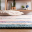 Safavieh Cotton Kilim 4' x 6' Hand Loomed Rug in Blue and Ivory