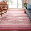 Safavieh Cotton Kilim 8' x 10' Hand Loomed Rug in Red and Ivory