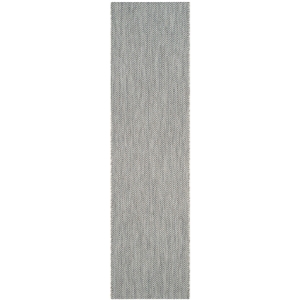Safavieh Courtyard 2'3&quot x 14' Runner Rug in Gray and Navy