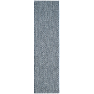 Safavieh Courtyard 2'3&quot x 14' Runner Rug in Navy and Gray