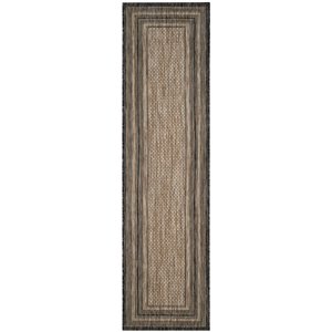 safavieh courtyard rug in natural and black a