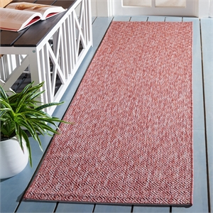 Safavieh Courtyard 2'3&quot x 6'7&quot Runner Rug in Red