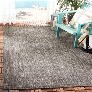 Safavieh Courtyard 5'3&quot Square Rug in Black