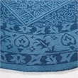 Safavieh Dip Dye 7' Round Hand Tufted Wool Rug in Navy Blue