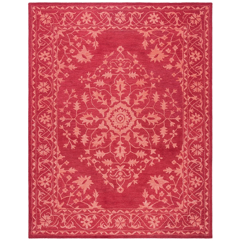Safavieh Dip Dye 8' x 10' Hand Tufted Wool Rug in Red