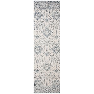 Safavieh Dip Dye 2'3&quot x 8' Hand Tufted Wool Runner Rug in Blue